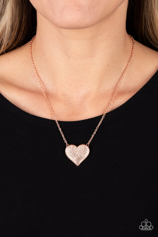 Spellbinding Sweetheart - copper - Paparazzi necklace