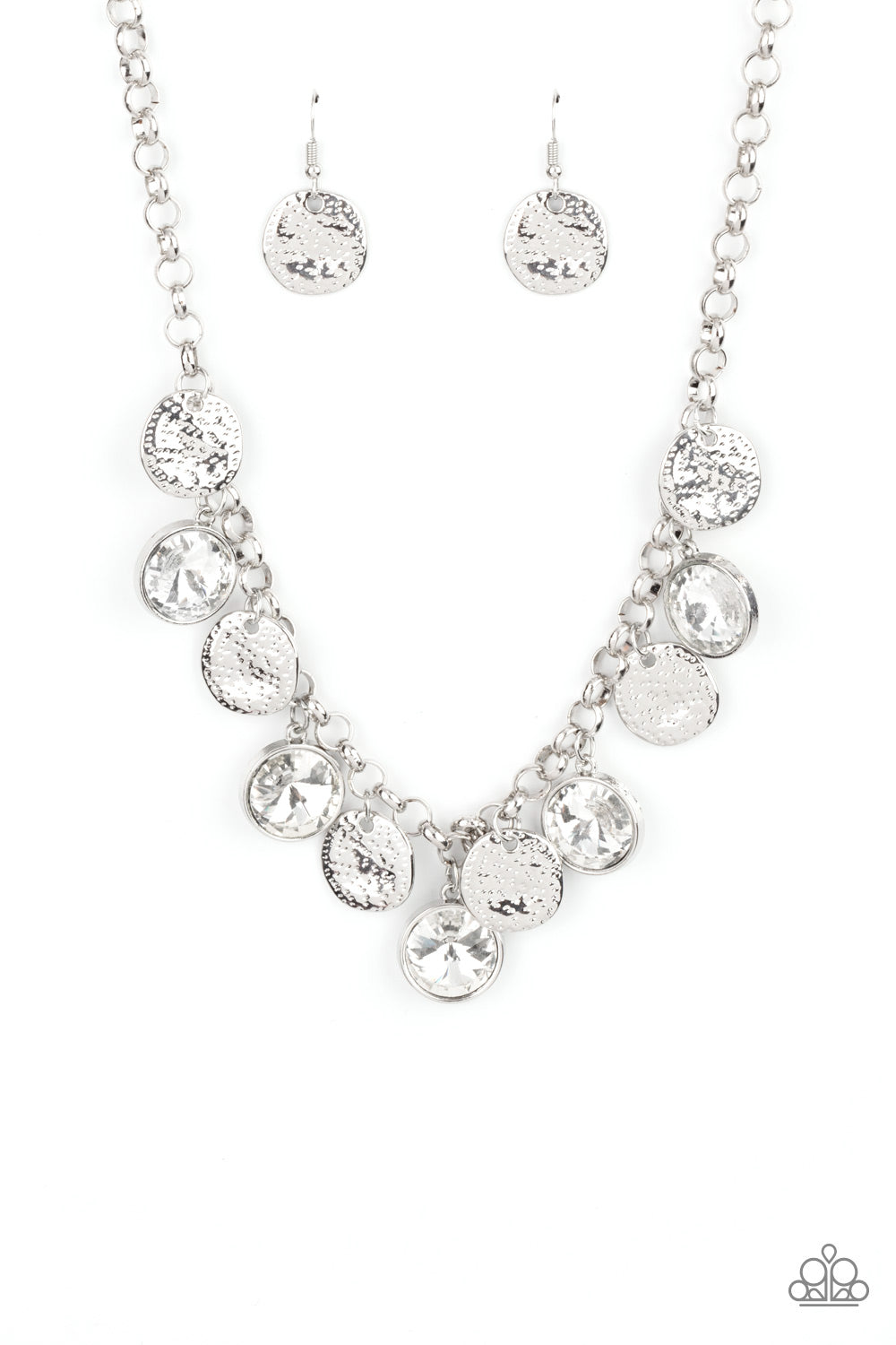 Spot On Sparkle - white - Paparazzi necklace