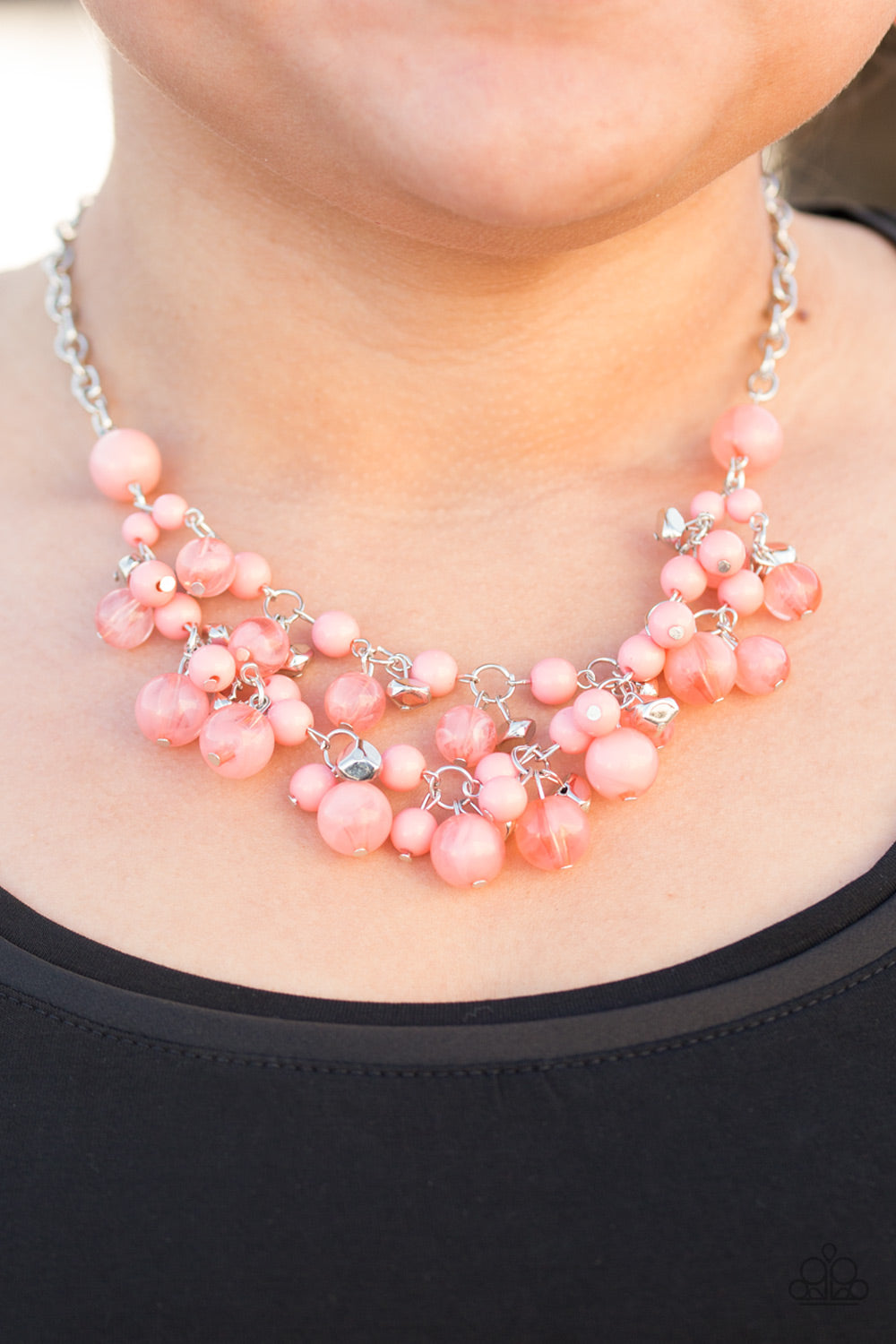 Spring Bride - orange - Paparazzi necklace