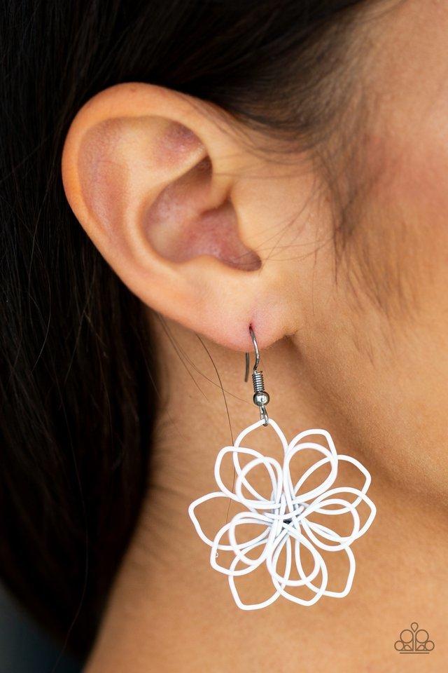 Springtime Serenity - white - Paparazzi earrings