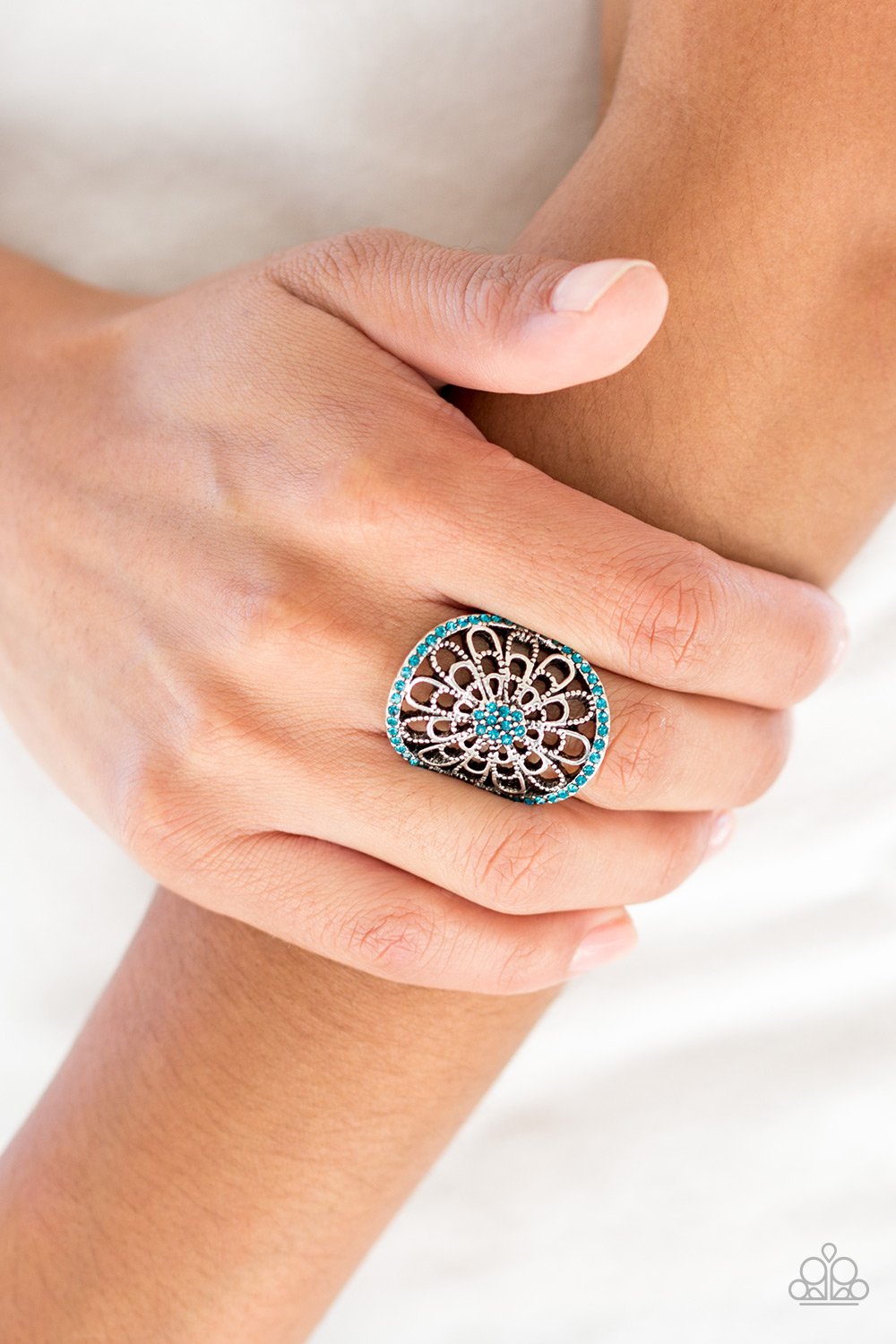 Springtime Shimmer - blue - Paparazzi ring