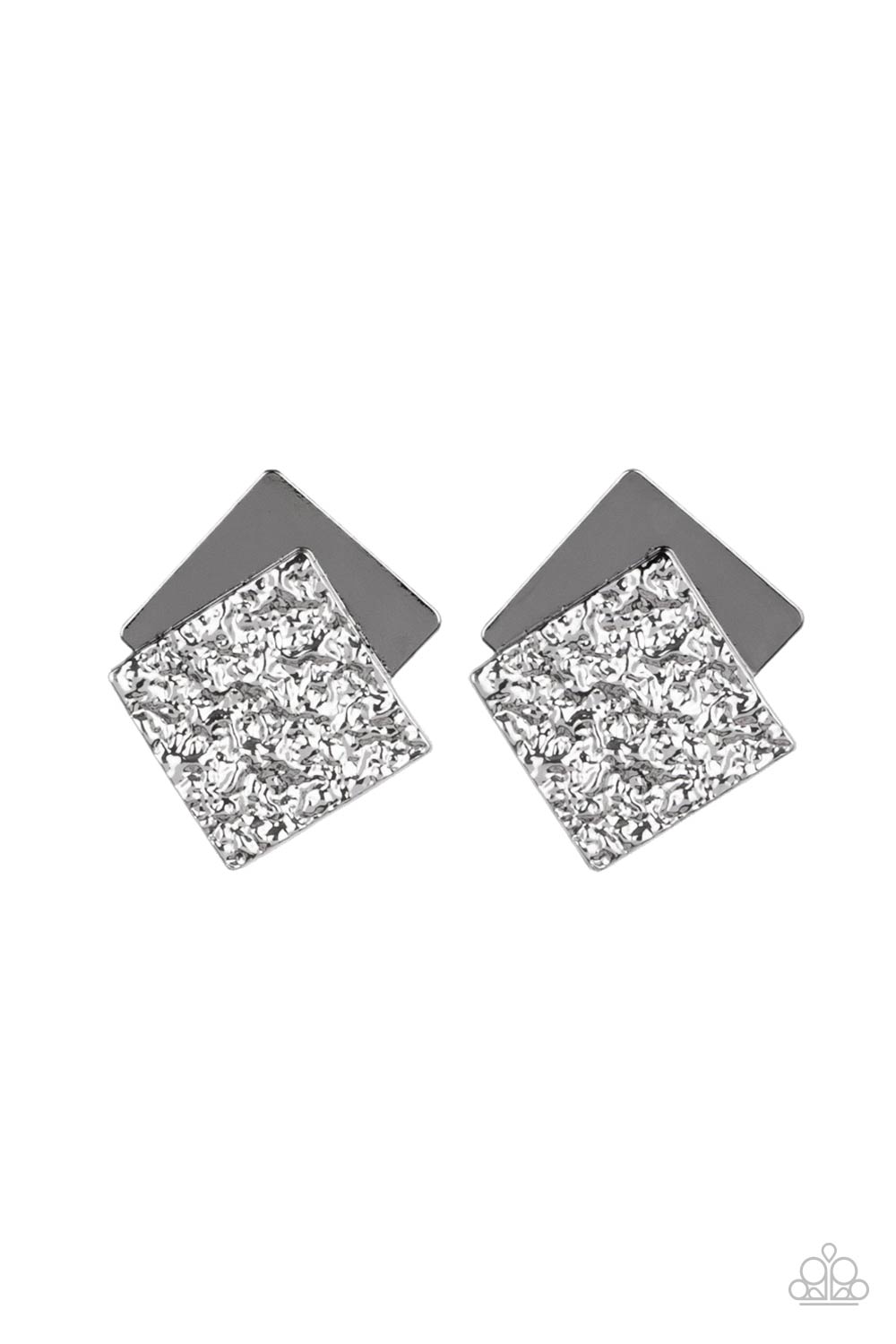 Square With Style - black - Paparazzi earrings