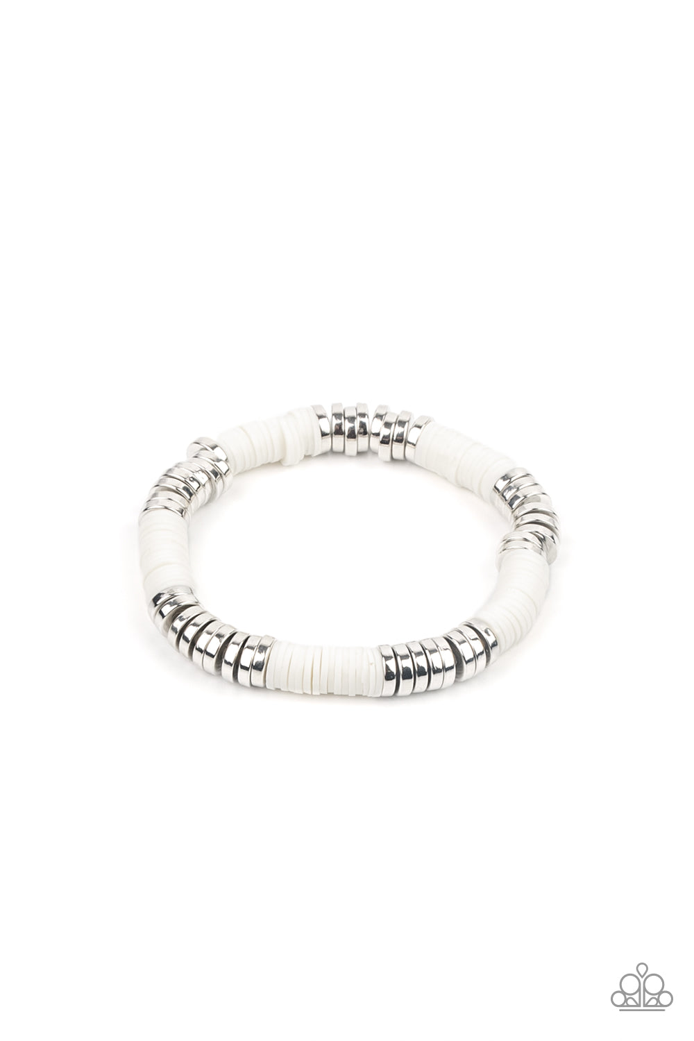 Stacked In Your Favor - white - Paparazzi bracelet