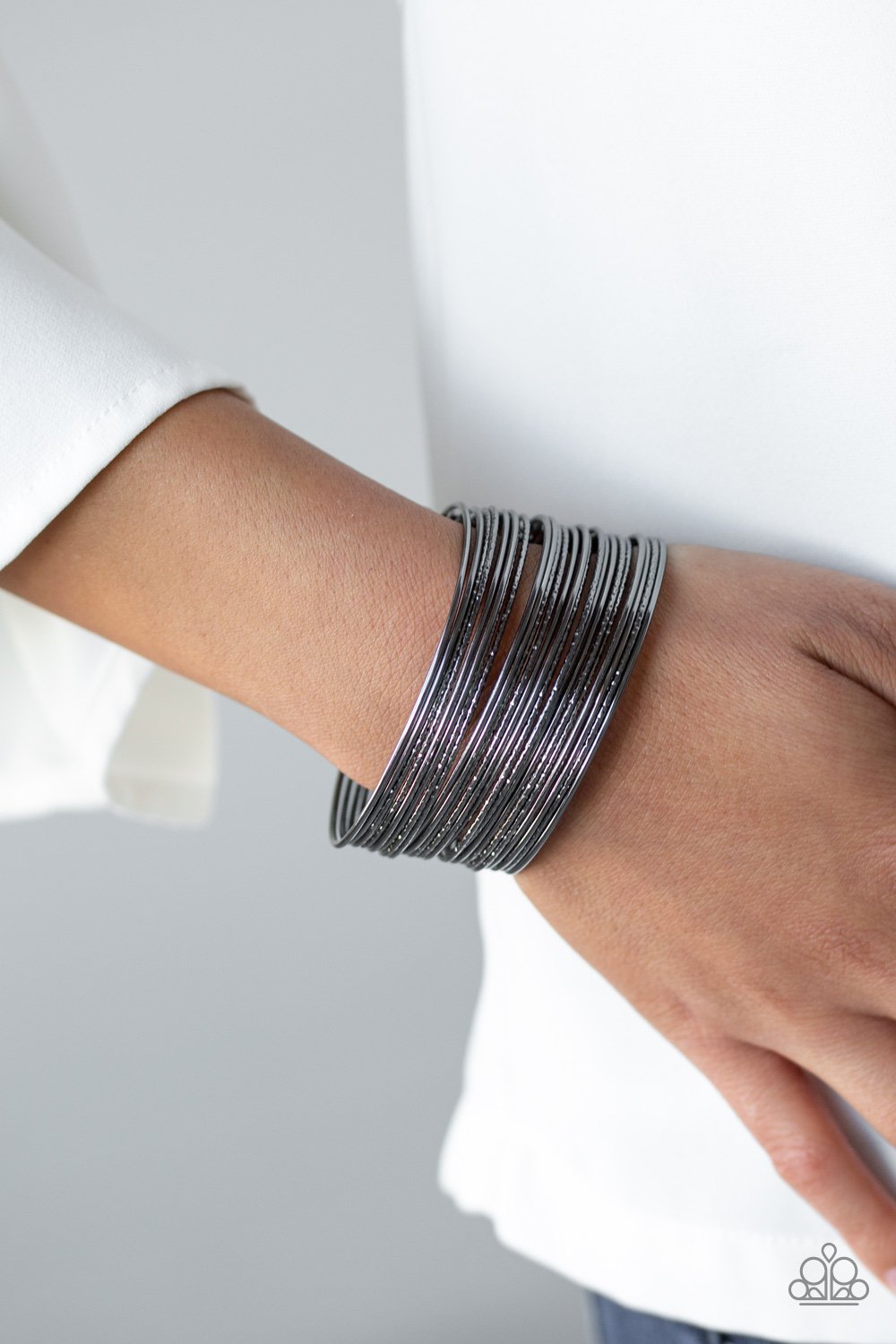 Stacked to the Max-black-Paparazzi bracelet