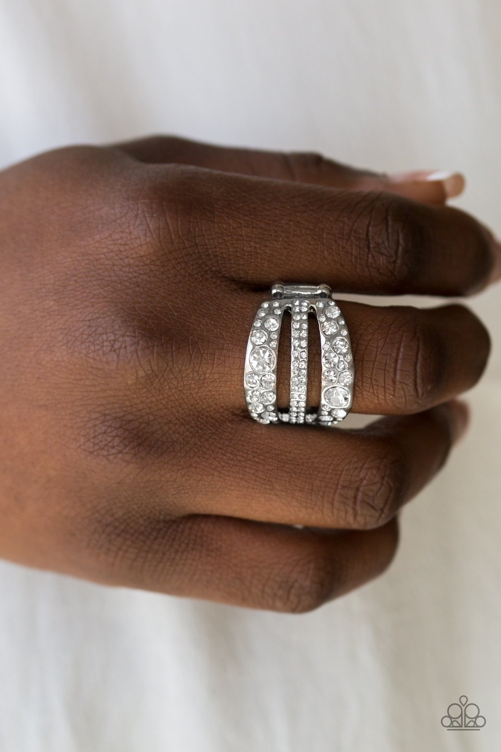 Stacks On Stacks On Stacks - white - Paparazzi ring