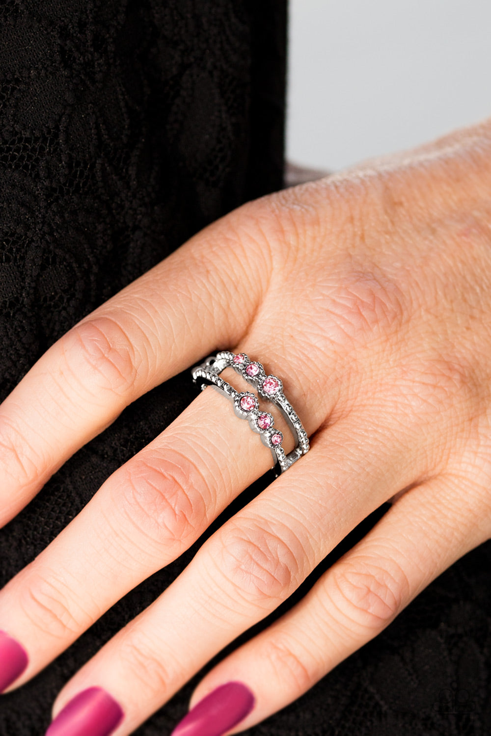 Star Gaze - pink - Paparazzi ring