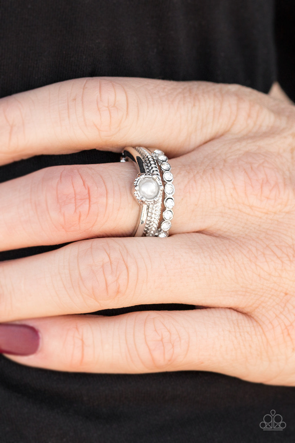 Star Raving Mad - white - Paparazzi ring