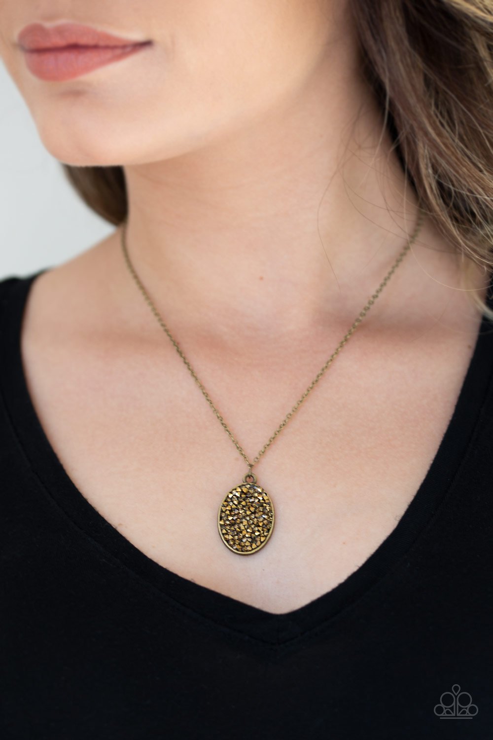 Star Crossed Stargazer - brass - Paparazzi necklace