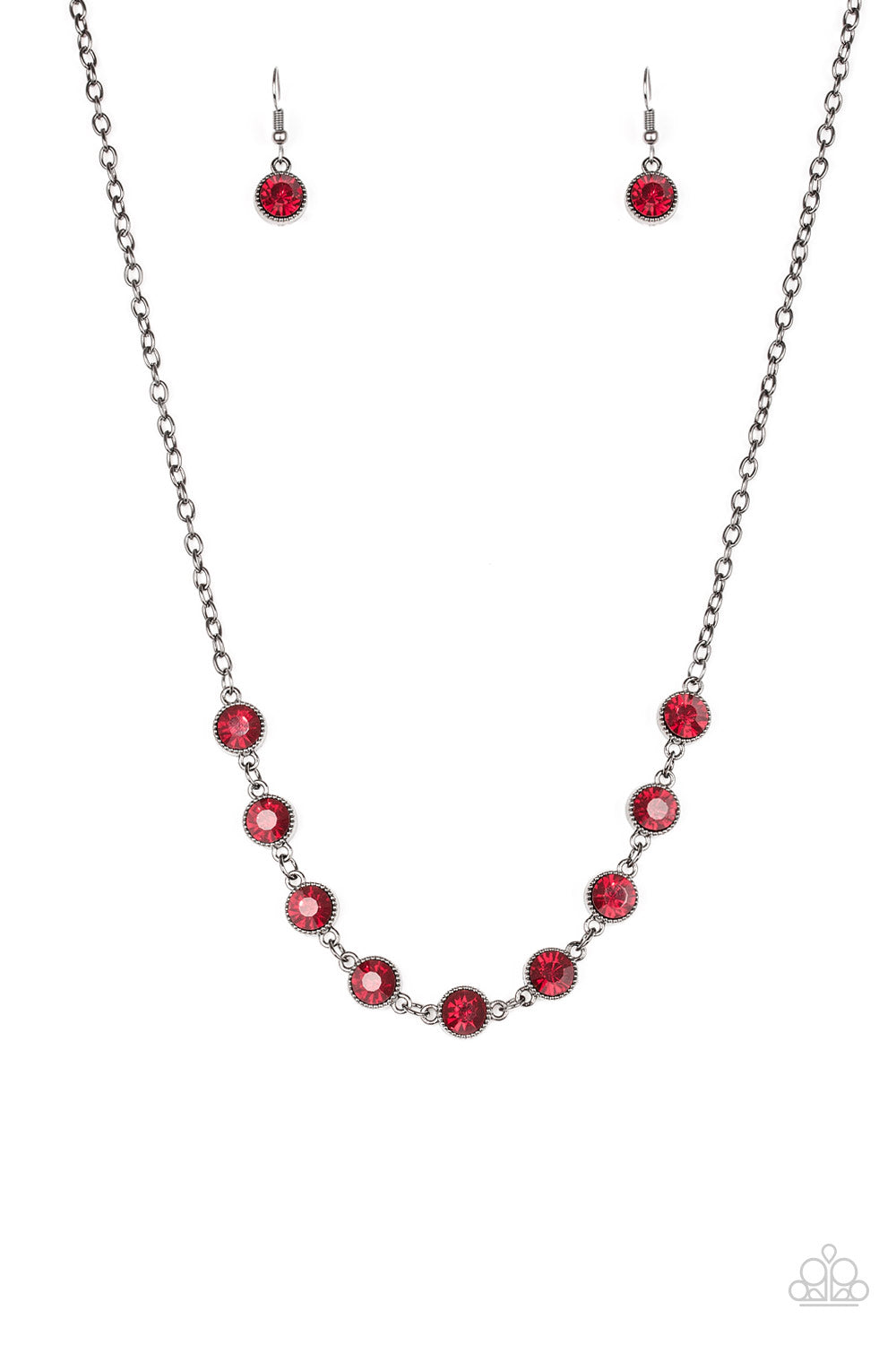 Starlit Socials - red - Paparazzi necklace