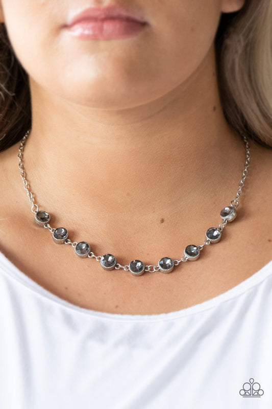 Starlit Socials - silver - Paparazzi necklace