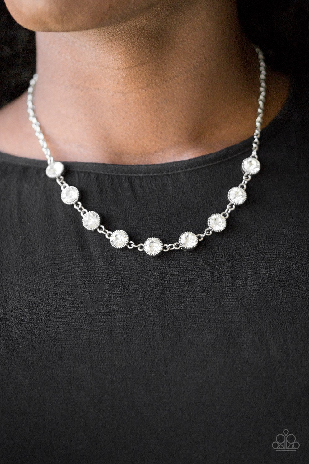 Starlit Socials - white - Paparazzi necklace