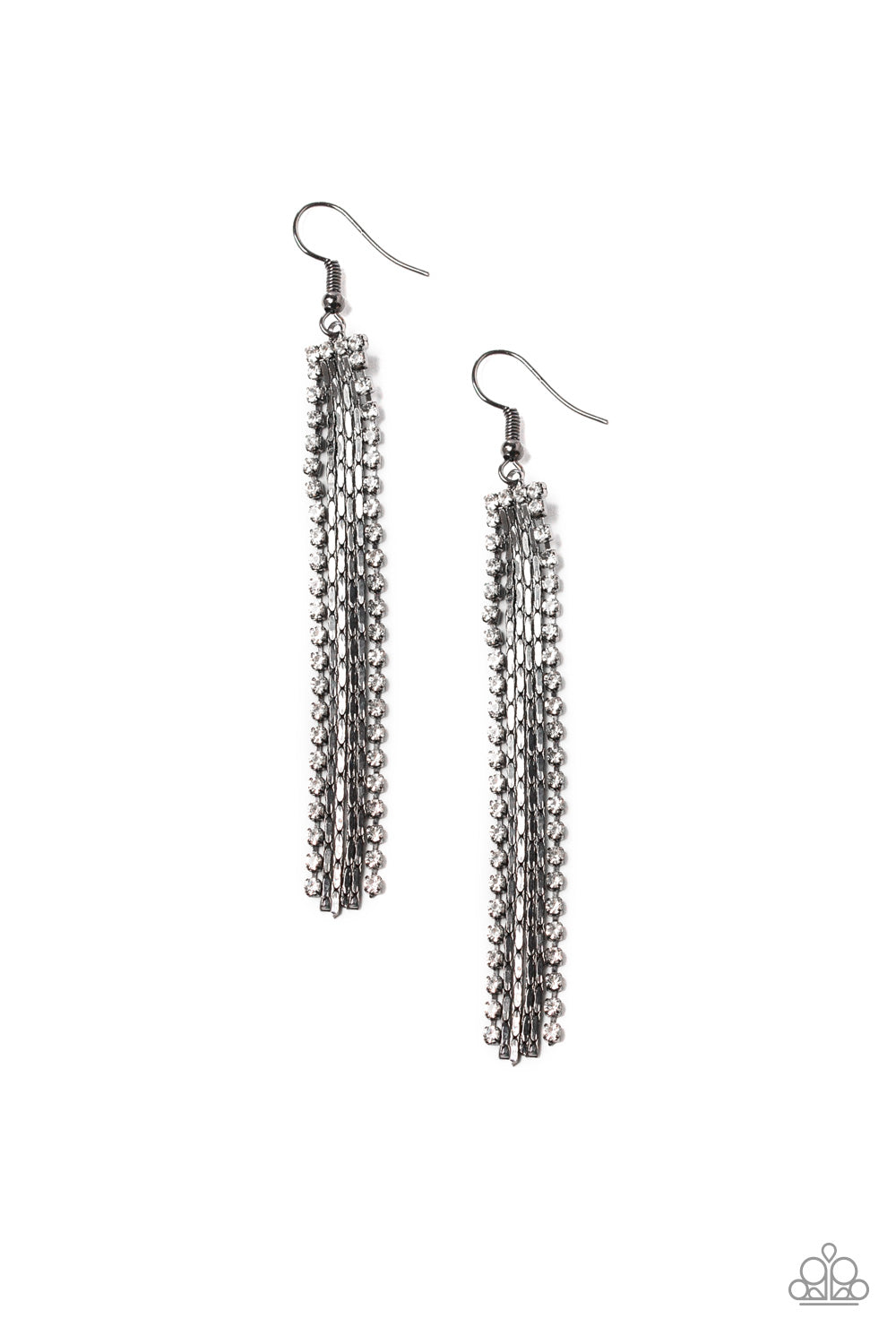 Starlit Tassels - black - Paparazzi earrings