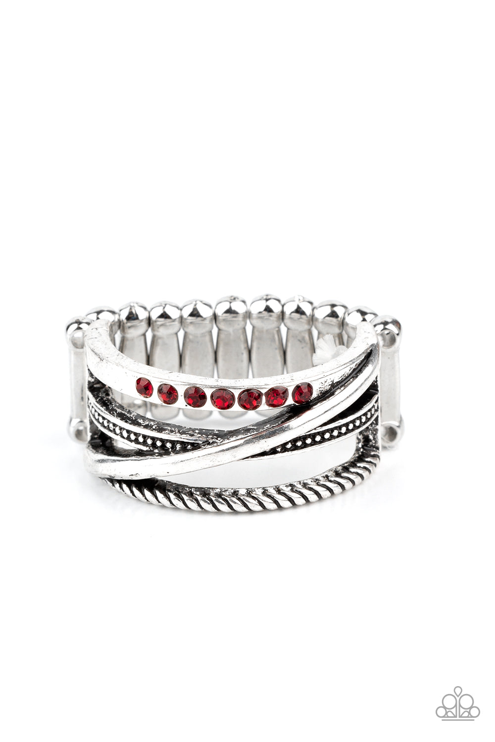 Stay In Your Lane - red - Paparazzi ring