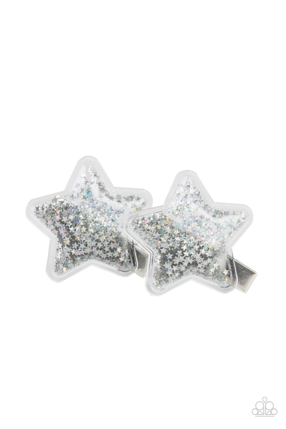 Stellar-ista - silver - Paparazzi hair clip