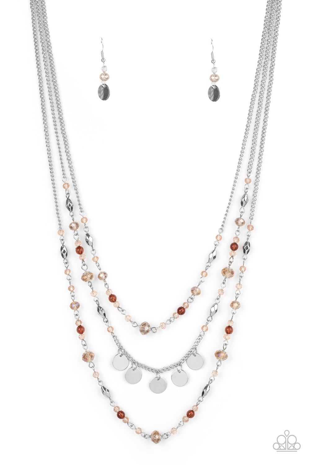 Step Out of My Aura - brown - Paparazzi necklace