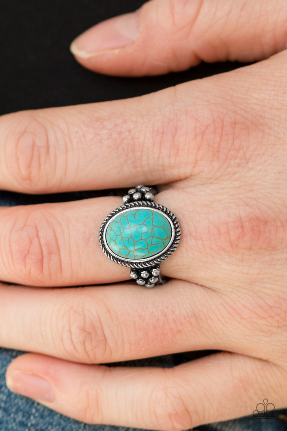 Stone Age Sophistication - blue - Paparazzi ring