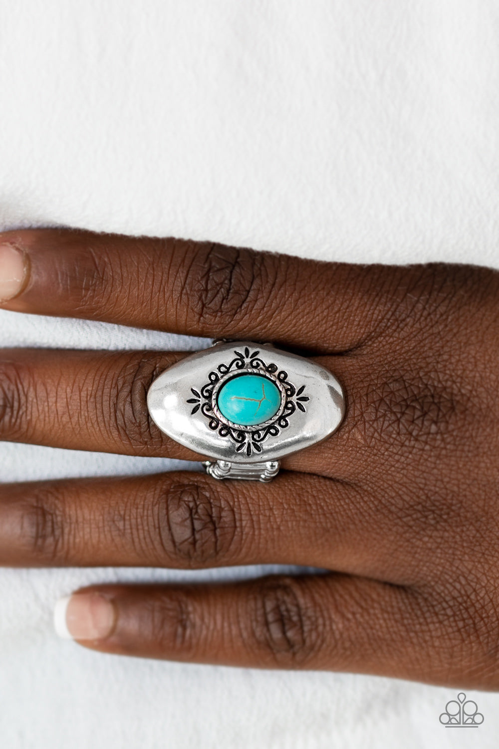Stone Gardens - blue - Paparazzi ring