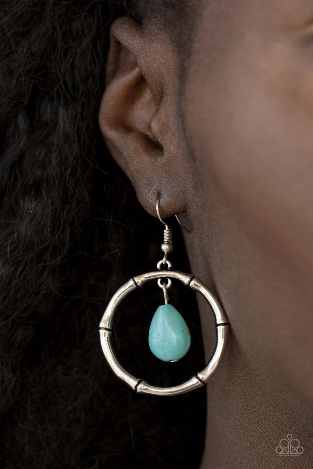 Stone Style - blue - Paparazzi earrings