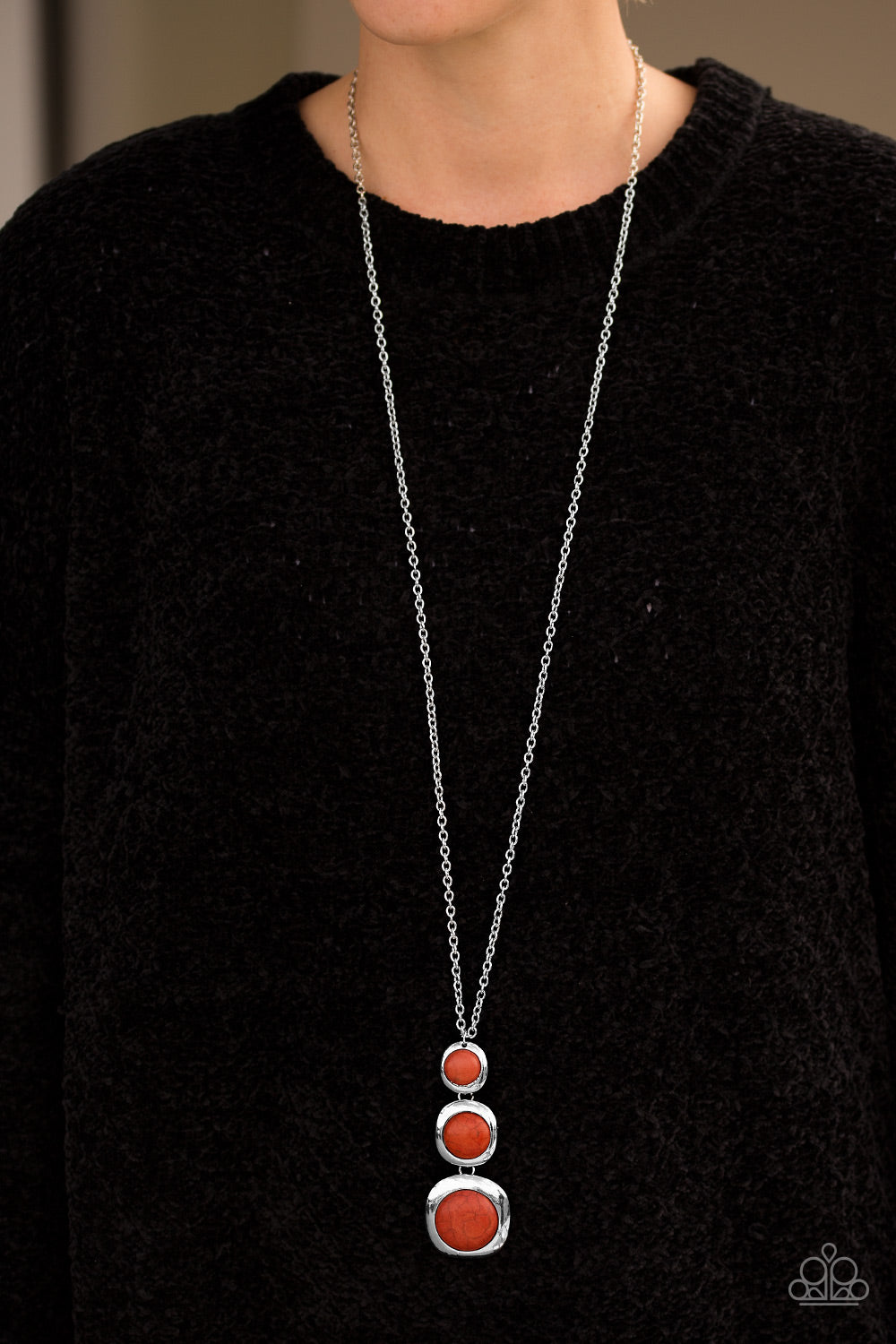 Stone Tranquility - orange - Paparazzi necklace