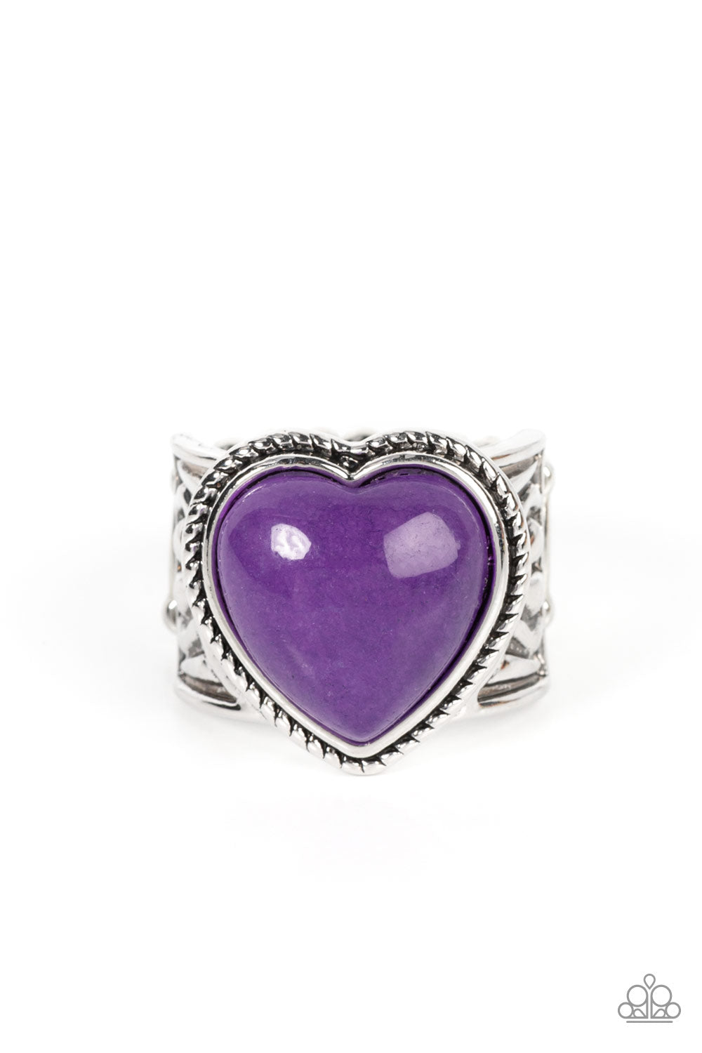 Stone Age Admirer - purple - Paparazzi ring