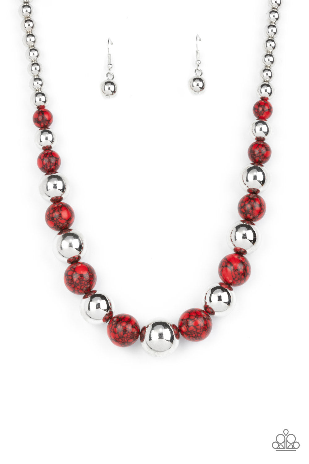 Stone Age Adventurer - red - Paparazzi necklace