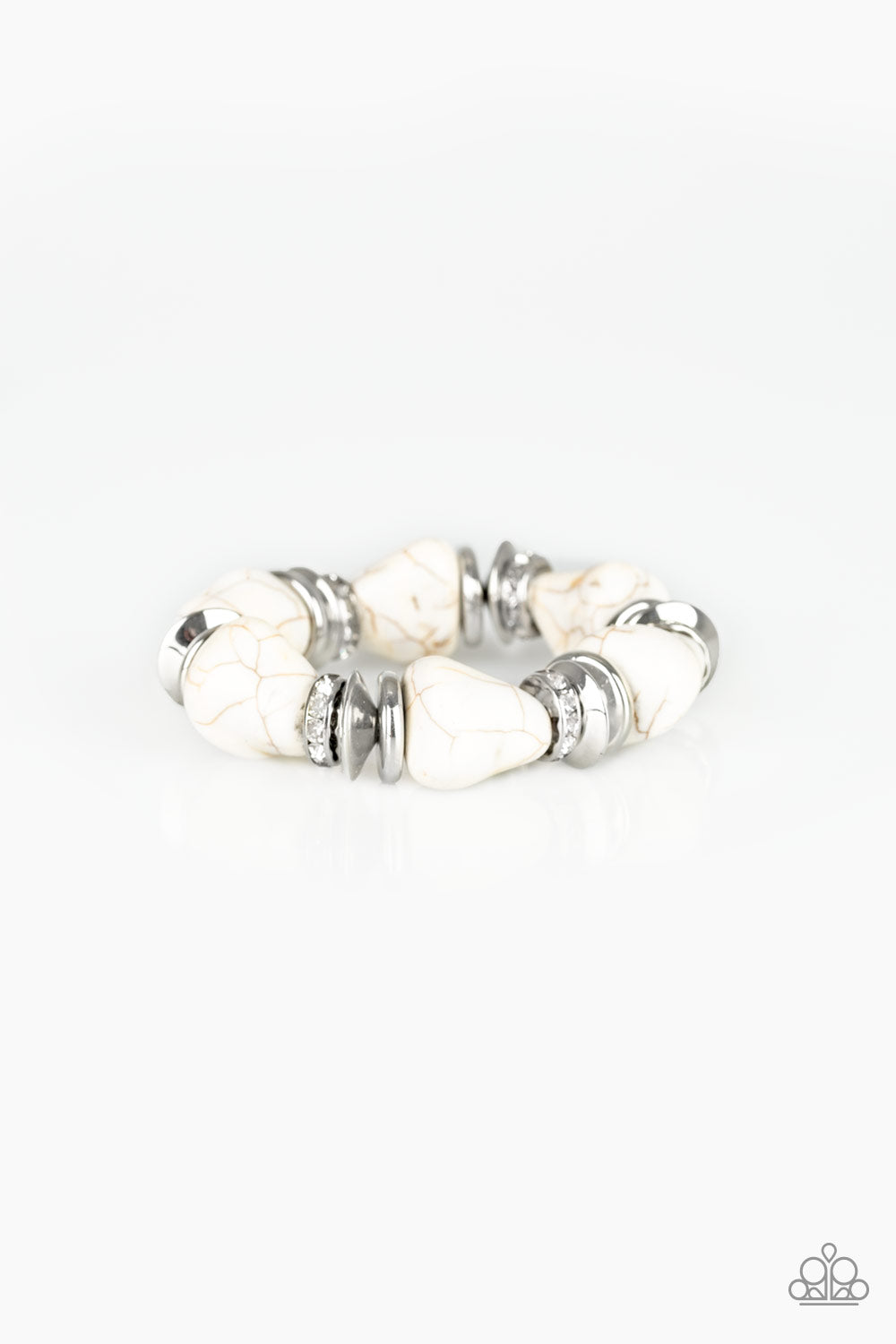 Stone Age Stunner - white - Paparazzi bracelet