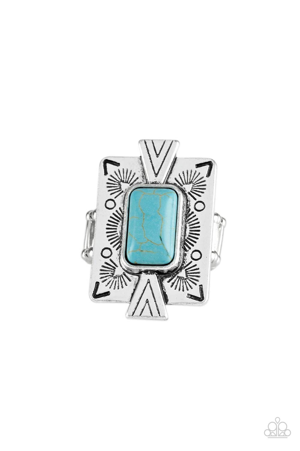 Stone Cold Couture - blue - Paparazzi ring