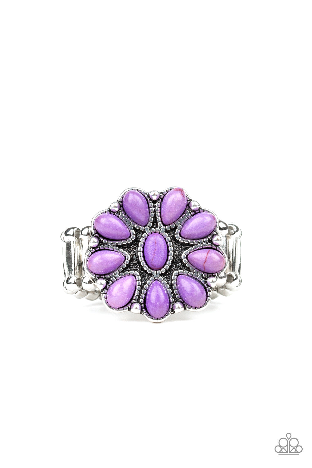 Stone Gardenia - purple - Paparazzi ring