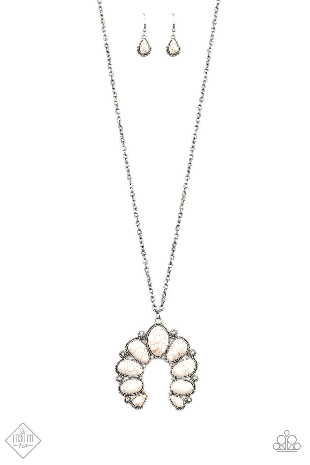 Stone Monument - white - Paparazzi necklace
