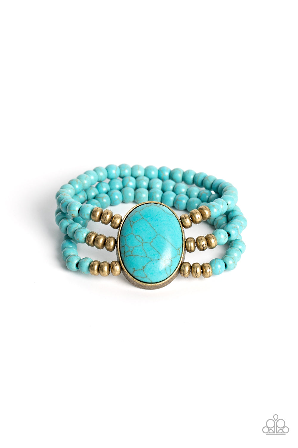 Stone Pools - brass - Paparazzi bracelet