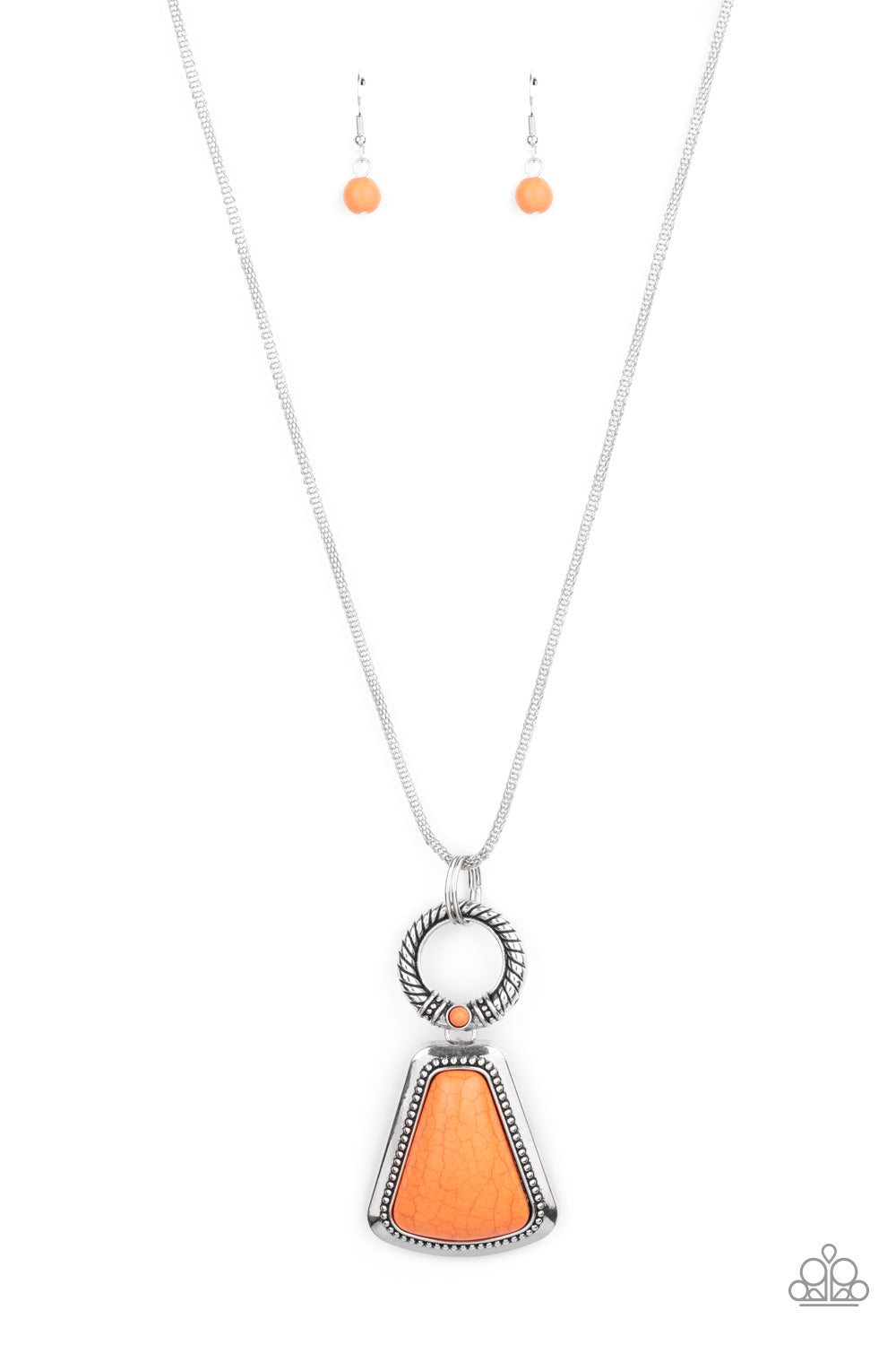 Stone Prairies - orange - Paparazzi necklace