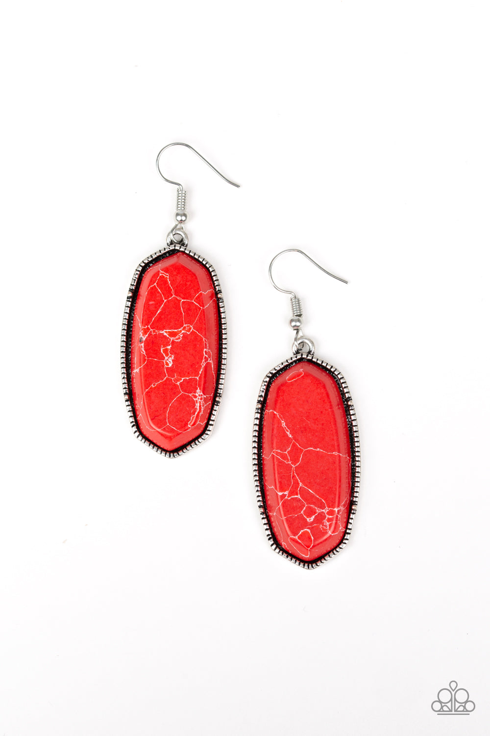 Stone Quest - red - Paparazzi earrings