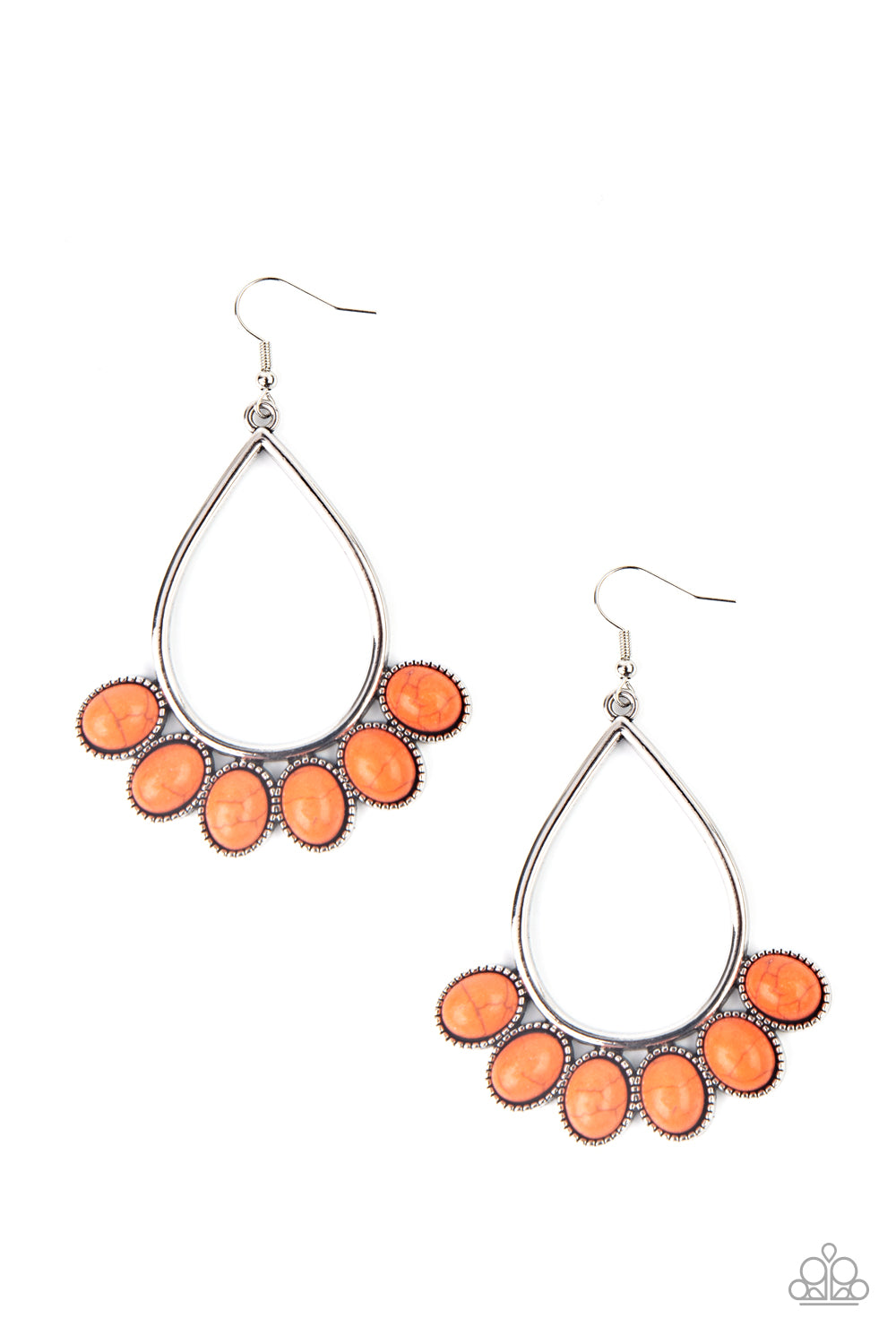Stone Sky - orange - Paparazzi earrings
