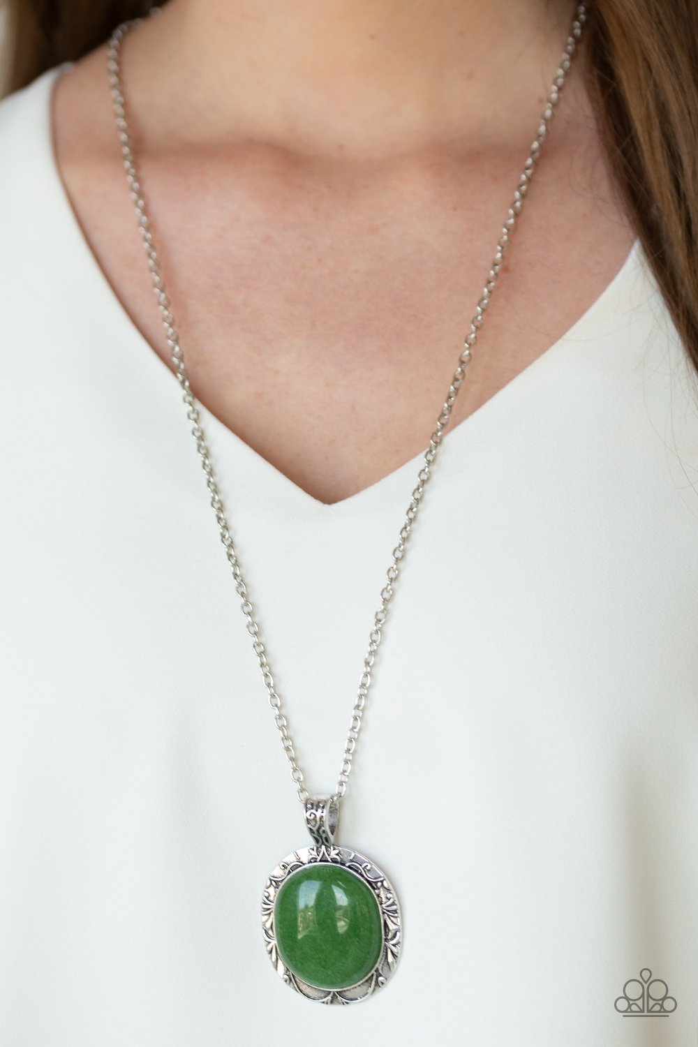 Stone Aura - green - Paparazzi necklace