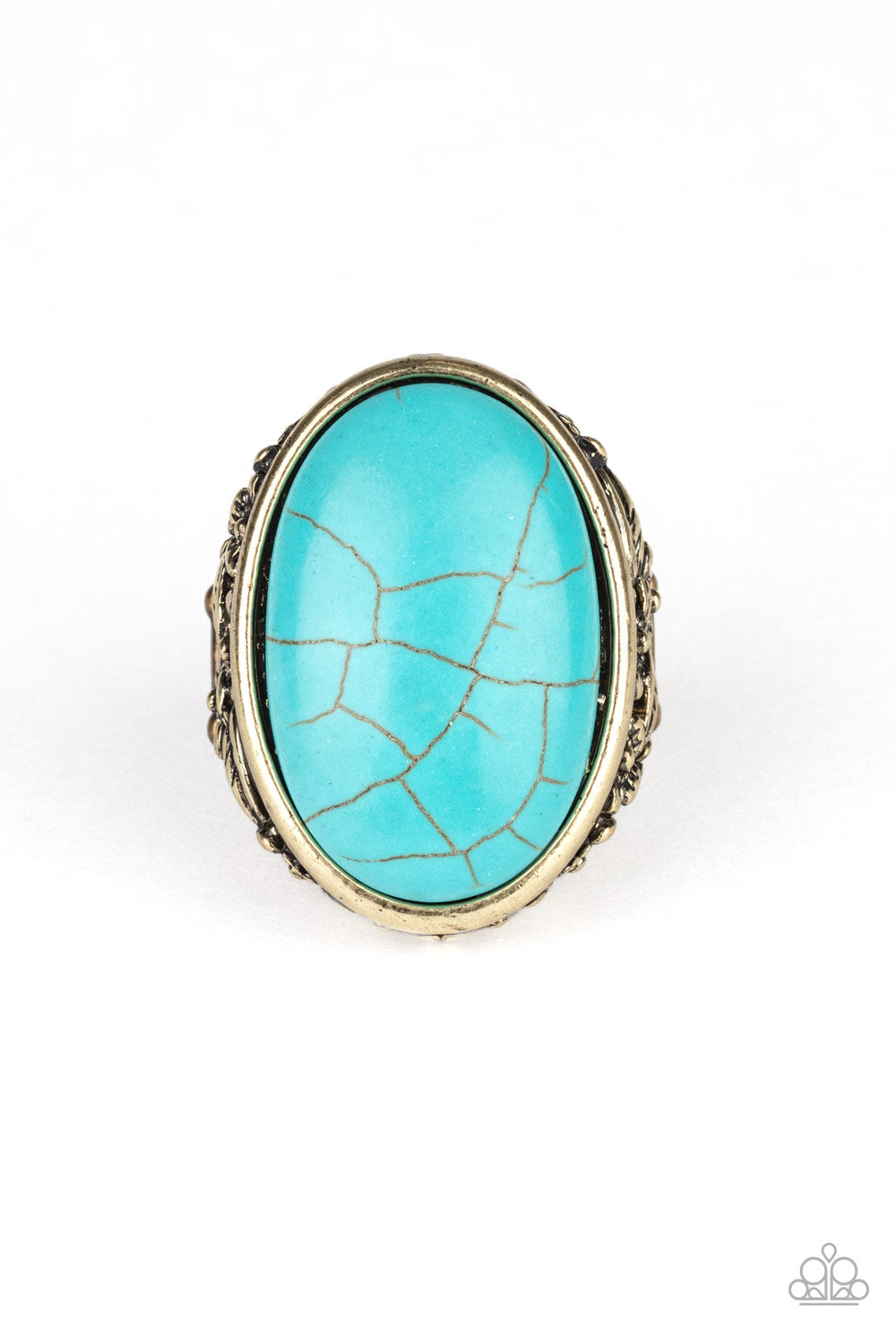 Stonehenge Garden - brass - Paparazzi ring