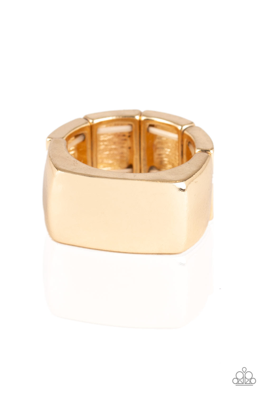 Straightforward - gold - Paparazzi mens ring