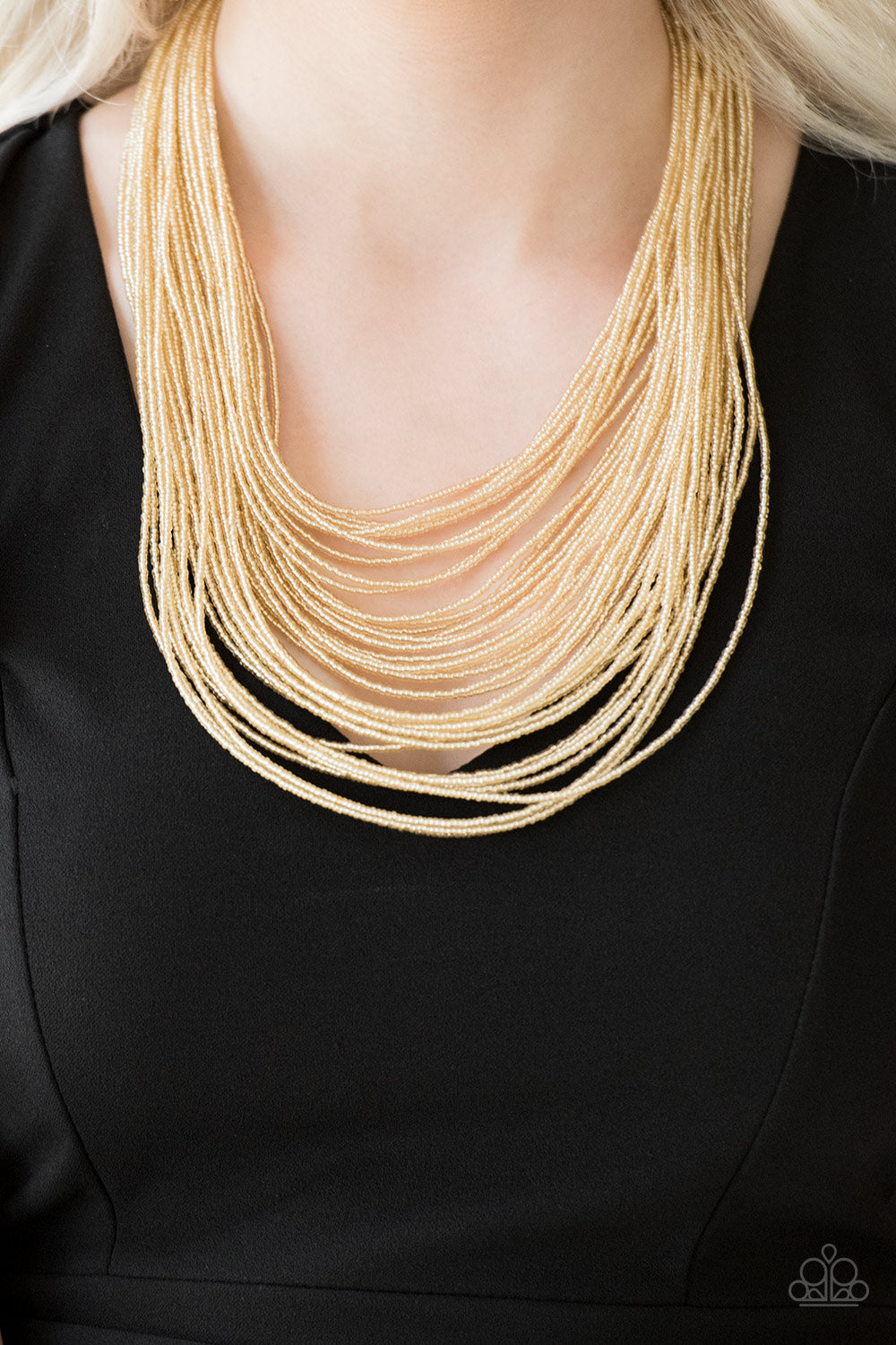 Streaming Starlight - gold - Paparazzi necklace