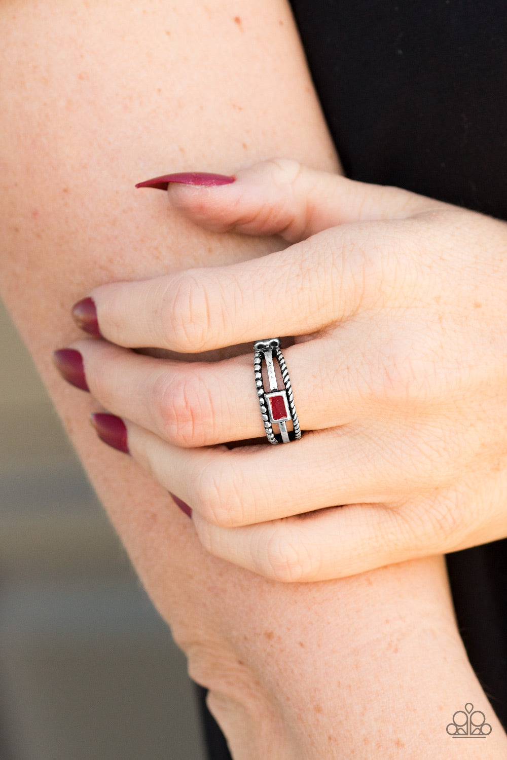 Street Edge - red - Paparazzi ring