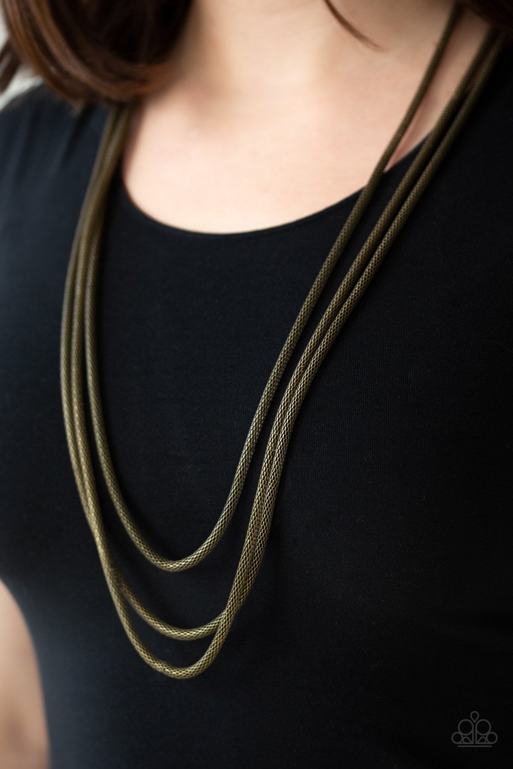 Street Sweep - brass - Paparazzi necklace