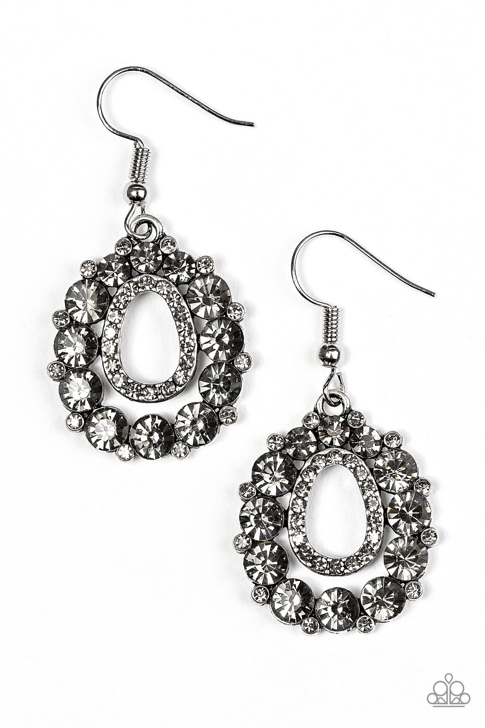 Struck By Sparkle - Silver - Paparazzi earrings