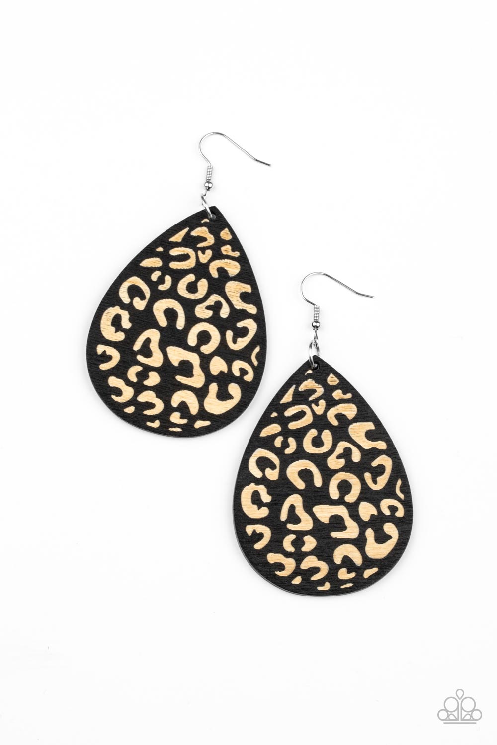 Suburban Jungle - black - Paparazzi earrings