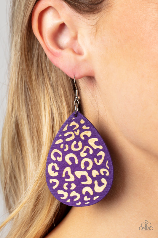 Suburban Jungle - purple - Paparazzi earrings