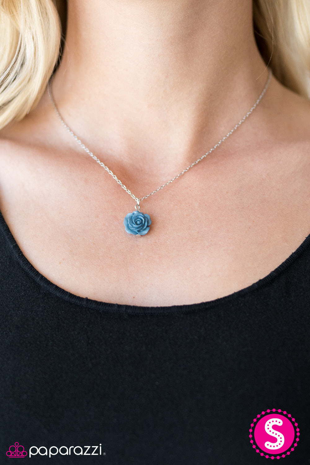 Summer Rose - Blue - Paparazzi necklace