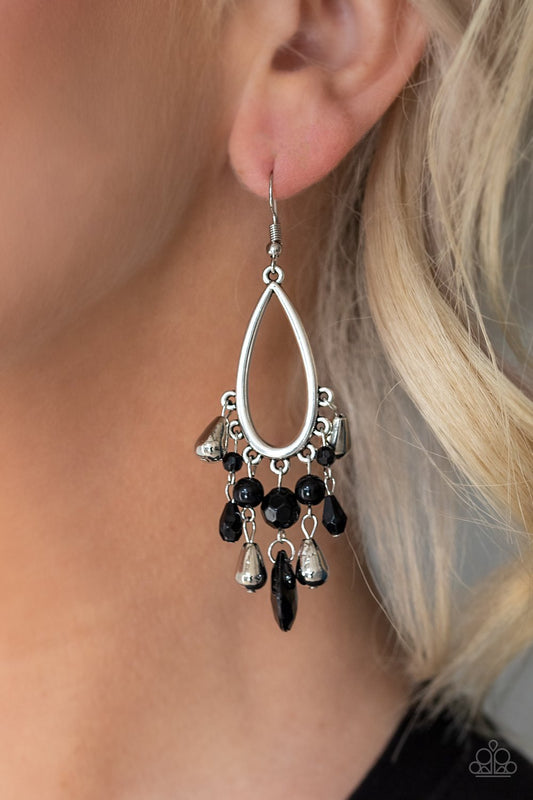 Summer Catch - black - Paparazzi earrings