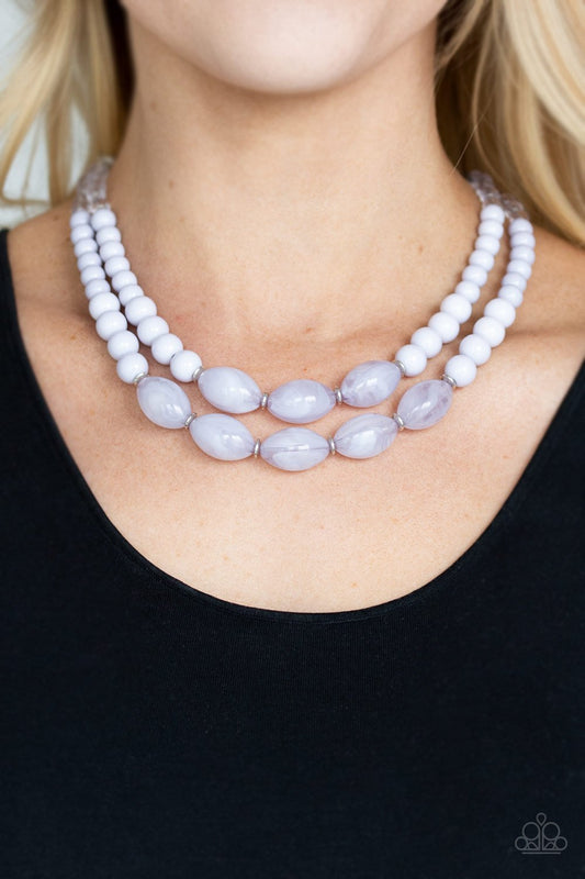 Sundae Shoppe-silver-Paparazzi necklace