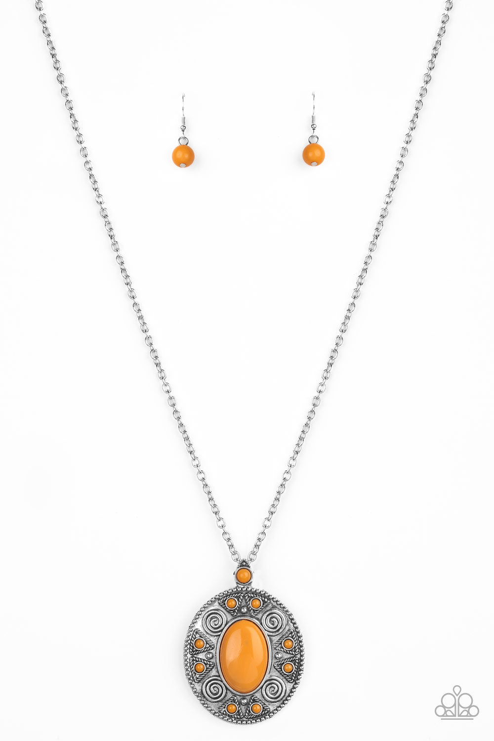 Sunset Sensation - orange - Paparazzi necklace