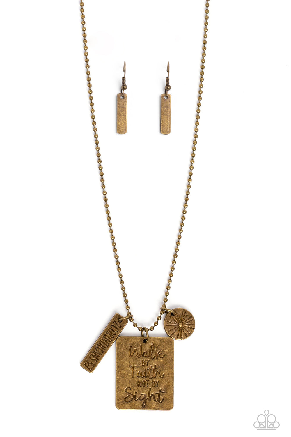 Sunshine Sight - brass - Paparazzi necklace