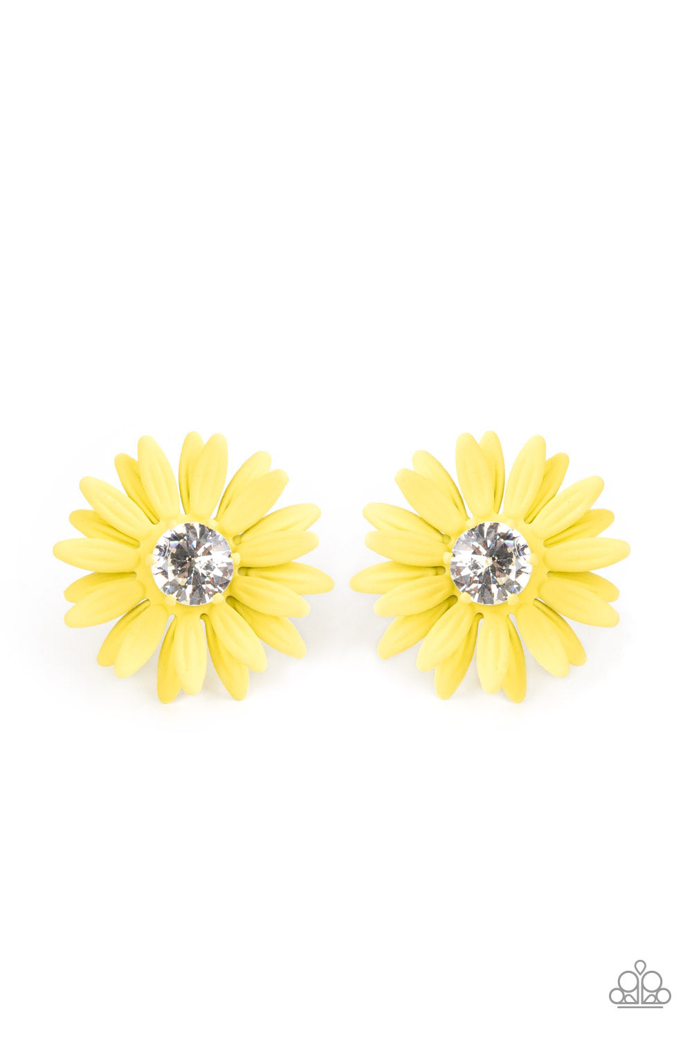 Sunshiny DAIS-y - yellow - Paparazzi earrings