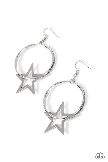 Superstar Showcase - silver - Paparazzi earrings