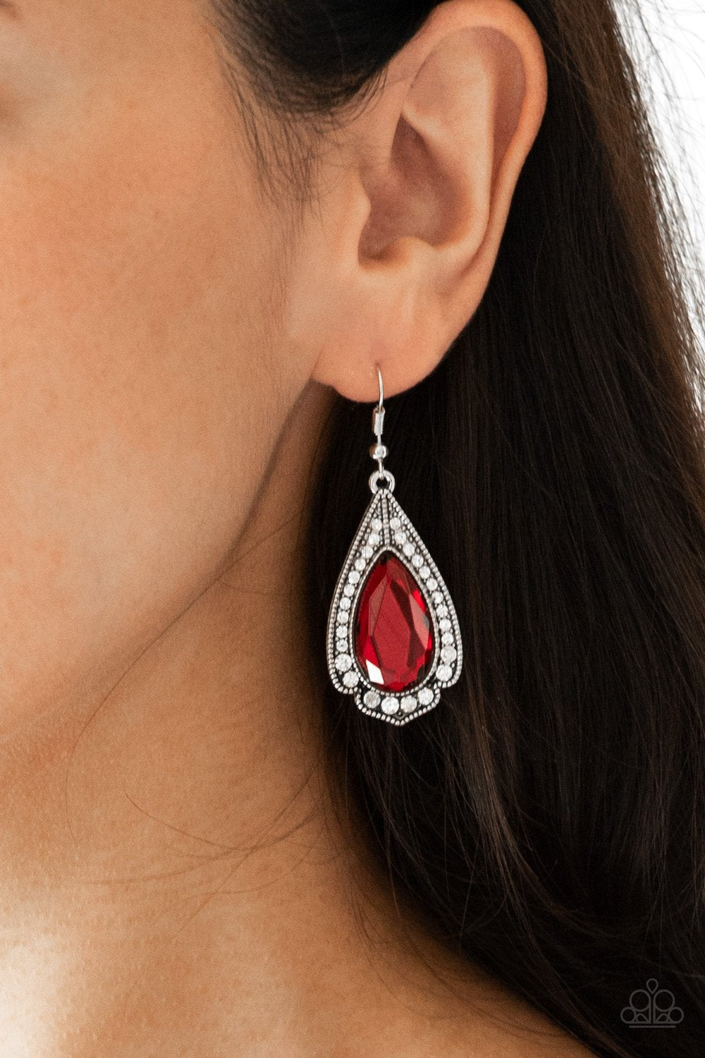 Superstar Stardom-red-Paparazzi earrings